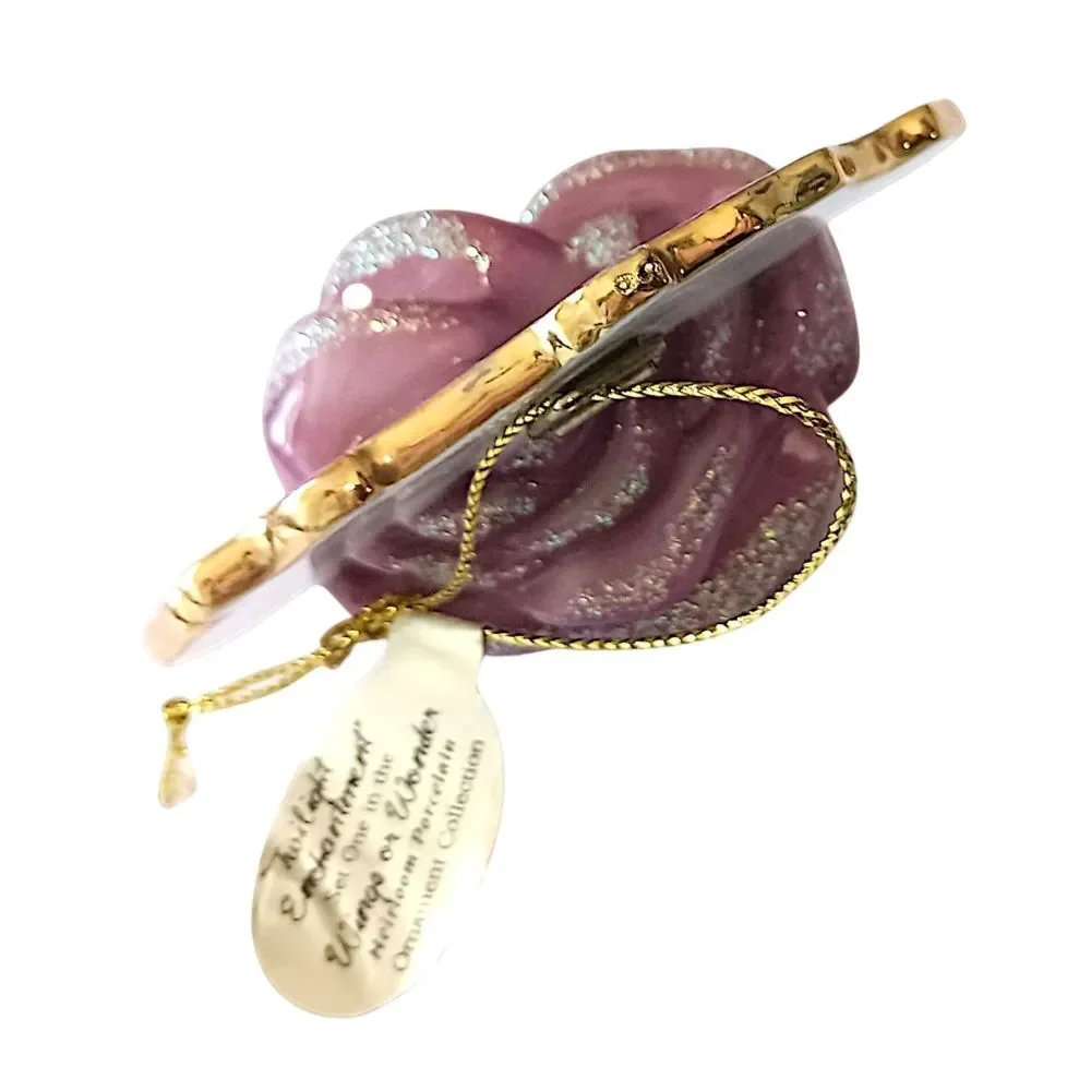 Lisa Jane Fairy Ornament Purple Porcelain Wings Of Wonder Twilight Enchantment